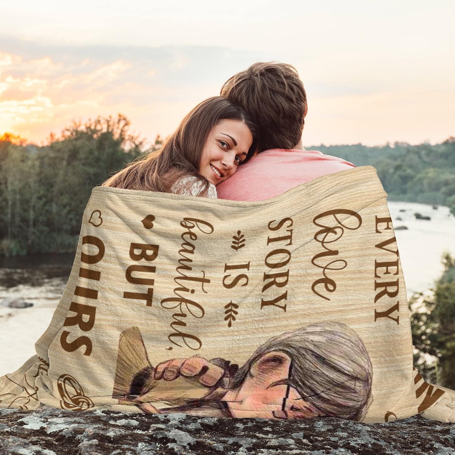 Wedding Anniversary Blanket Gifts for Him Her Wife Husband Men Women, Best Romantic Anniversary Marriage Gift for Couple Mom Parents, Happy Anniversary for Girlfriend Boyfriend Gifts Blanket