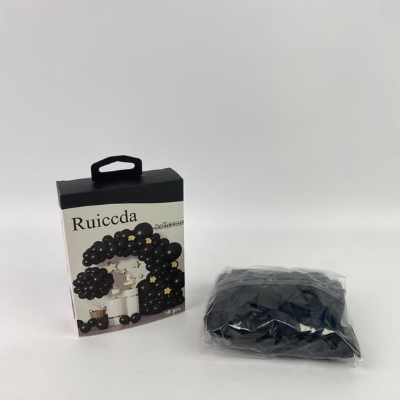 Ruiccda Balloons,Black Balloons 12 inch, Black Latex Balloons Party Balloons for Graduation Halloween Birthday Party Decorations - 50 pcs