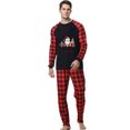 thumbnail image 3 of Odeerbi Christmas Pajamas for Family Holiday Plaid Long Sleeve Family Christmas Pajamas Matching Sets Dad Print Parent-child Suit Two-Piece Sleepwear Xmas Family Matching PJs Set Red, 3 of 7