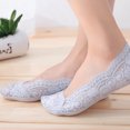 thumbnail image 6 of Yesbay Women Lace Low Cut Anti-slip No Show Invisible Boat Sock,Apricot One Size, 6 of 7