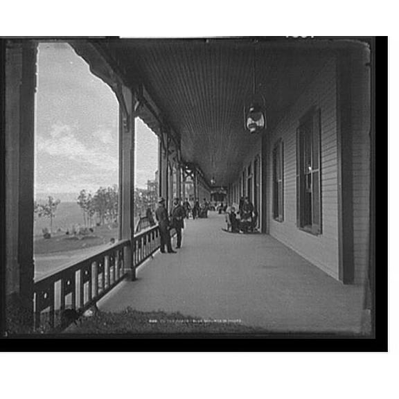 Historic Print, On the porch, Blue Mountain House, 16" x 20"