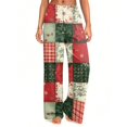thumbnail image 4 of 2026 Women's Loose Fit Christmas Print Pajama Pants for Sleep and Casual Home Wear Comfy Long Wide Leg Lounge Pants, 4 of 5