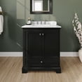 thumbnail image 2 of Wyndham Collection Deborah 30" Metal Single Bathroom Vanity in White/Espresso, 2 of 7