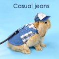 thumbnail image 2 of CUTELOVE Small Pet Clothes Leash Set Hoodie Strap Jeans Guinea Pig Lop-eared Rabbit Hamster Leash Outdoor Dress, 2 of 6