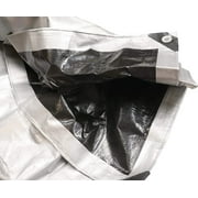 Moose Supply 10 Mil Heavy Duty Waterproof Poly Tarp Cover, Silver, 10 x 12