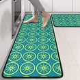 thumbnail image 2 of Kitchen Rugs Sets Of 2,Yellow Lemon Fruit Slices Blue Pattern Anti Fatigue Kitchen Mat Rugs Non Slip Washable,Decorative Kitchen Floor Mats for Kitchen,Sink,Laundry,17"x47"+17"x47", 2 of 5