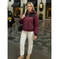 thumbnail image 2 of Womens Winter Quilted Down Lightweight Puffer Jacket Red & Black Jacket-S, 2 of 9