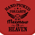 thumbnail image 4 of Inktastic Handpicked for Earth by My Meemaw in Heaven with Angel Wings Boys or Girls Baby Bib, 4 of 4
