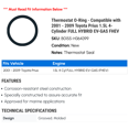 thumbnail image 2 of Thermostat O-Ring - Compatible with 2001 - 2009 Toyota Prius 1.5L 4-Cylinder FULL HYBRID EV-GAS FHEV 2002 2003 2004 2005 2006 2007 2008, 2 of 2