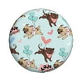 thumbnail image 2 of Balery Cute Pug Dogstire Cover Waterproof Dust-Proof, Universal Spare Wheel Tire Cover For Trailer, Rv, Suv Truck And Vehicle Camper Accessories-16 Inch, 2 of 9