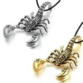 thumbnail image 3 of HOOUN Men Gold Silver Gothic Scorpion Chain Pendant Necklace Choker Retro Bikers Gift-Black, 3 of 5