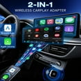 thumbnail image 4 of 2025 New Upgraded Ultra-Compact Wireless CarPlay & Android Auto 2-in-1 Adapter for 2017+ Factory Wired Cars - Q1A Silver White Glass, Auto Reconnect, Voice/Touch Control, 2.4G/5G Wi-Fi & BT,, 4 of 6
