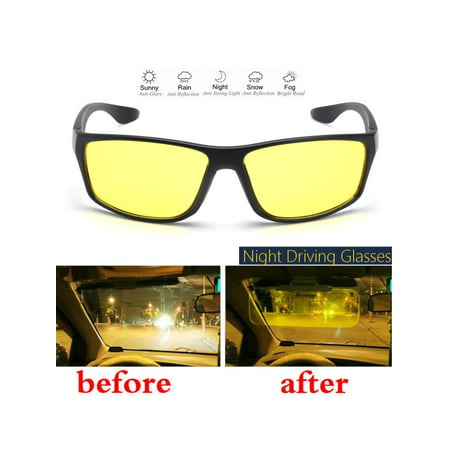 Asewin Man Woman Night Driving Glasses Anti Glaring Vision Driver Safety Sunglasses UV 400 Eye Protecting Glasses