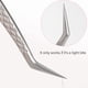 thumbnail image 3 of Pinzas para extensiones de pestañas, juego de 5 pinzas de acero inoxidable japonés, pinzas para pestañas de volumen recto de 45 a 90 grados, color PLATA, 3 of 6