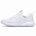 thumbnail image 5 of Men's Minimalist Lightweight Breathable Casual Sneakers - Solid Color Low-Top Design with Fabric & Mesh Upper, MD Sole, Lace-Up Closure for Running, Gym, Spring/Summer - Unisex Style, Gym Footwear, 5 of 9