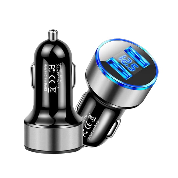 Adaptador Cargador Coche USB Dual 17 5 W Bsvklp Plata