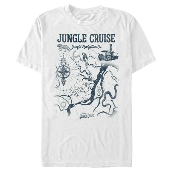 Men's Jungle Cruise Map of the Jungle Graphic Tee White X Large