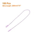 thumbnail image 2 of Uxcell Cotton Hang Tag String Snap Lock Price Tag Fastener Ties 100 Pcs Purple 7.8 in, 2 of 7