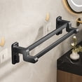thumbnail image 6 of Qocolhg Wall Mounted Shoe Rack, Shoe Shelf, Towel Holder for Closet, Shoe Organizer Shoes Rack, Storage Organizer, Non Perforated Slipper Rack for Bathroom, Shoe Organizer for Closet, Black, 6 of 6
