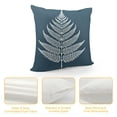 thumbnail image 4 of JEUXUS Pillow Covers Rustic Fern Leaf Pictures Herb Leaves Short Plush Pillowcase White, 4 of 5