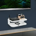 thumbnail image 6 of TFCFL 2 Tiers Set-top Box Shelf Wall Mount Floating Shelf Open Storage Shelf Router Holder Rack, 6 of 19