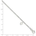 thumbnail image 4 of Sterling Silver Heart Dangle Anklet Made In Italy qg289-9, 4 of 5