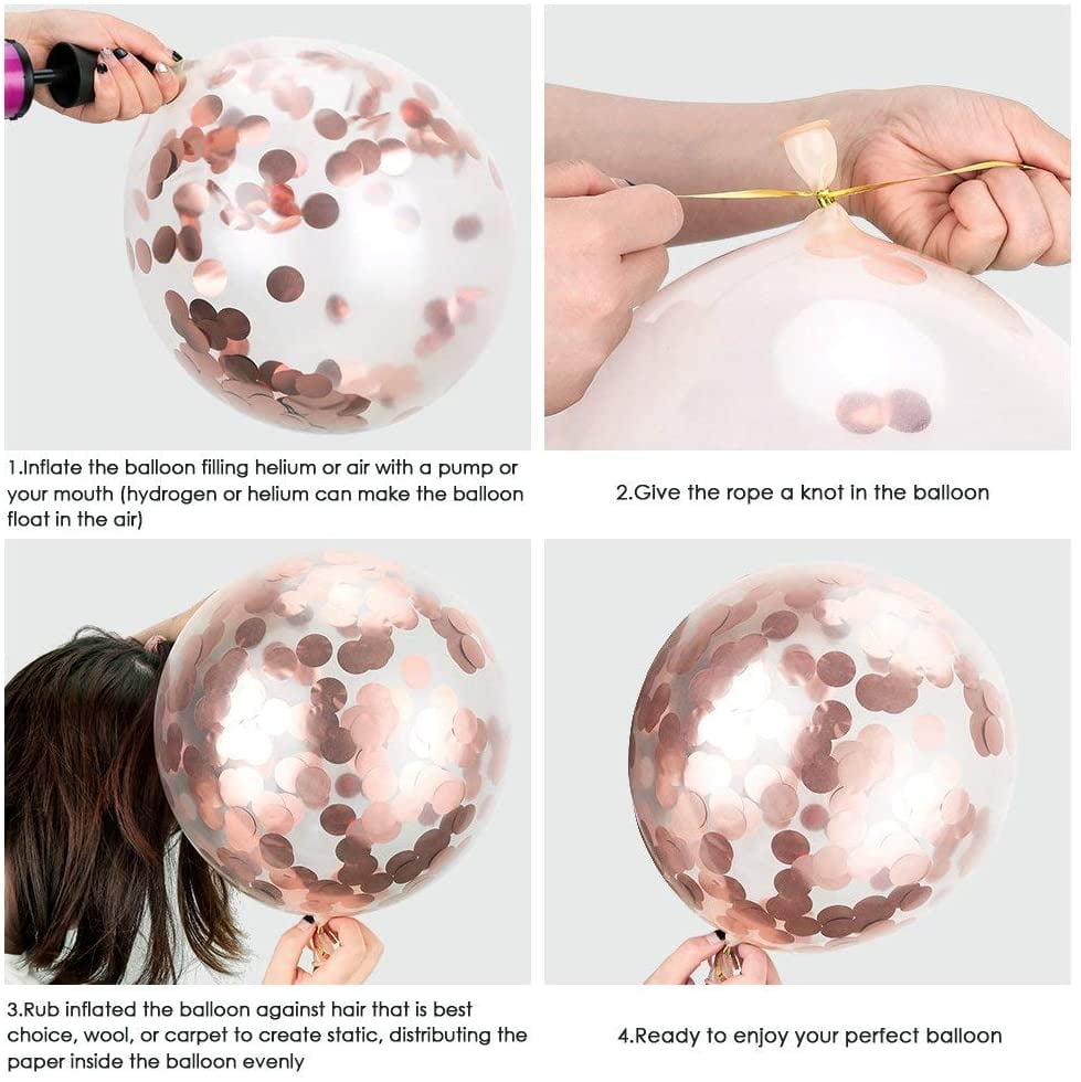50 Pcs Rose Gold Balloons Confetti Balloons Party Balloon For Birthday Wedding Decorations 50pcs A Walmart Com