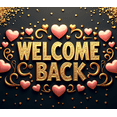 thumbnail image 4 of Welcome Back Banner Colorful Confetti Balloons Decorative Background Party Supplies Event Backdrop Celebration Welcome Banner Photography Props, 4 of 4