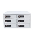 thumbnail image 3 of FixtureDisplays® 6-Slot Cellphone Locker iPad Mini Charging Station 2-Prong Femail Plug Combination Lock Master Key Code Finder 10041, 3 of 8