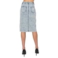 thumbnail image 3 of Fashion2Love Women's Juniors/Plus Size Middle - Length Stretch Denim Pencil Skirt, 3 of 5