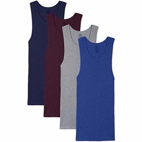 Fruit of the Loom Men's A-Shirt (Pack of 4), Assorted, Small