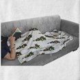 thumbnail image 6 of Geometric Soft Flannel Fleece Throw Blanket, Christmas Tree Pattern Celebration Presents Traditional Holiday, Cozy Plush for Indoor and Outdoor Use, 60" x 80", Hunter Green Ruby White, by Ambesonne, 6 of 6