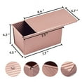 thumbnail image 5 of Pullman Loaf Pan with Lid, 0.99Lb Rectangular Toast Box Mold, 8.4 x 4.7 x 4.3-Inch Nonstick Bough Box for Homemade Bread Baking (Champagne Gold), 5 of 6