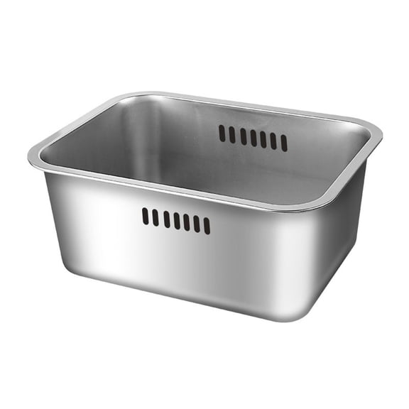 YWMJZEU Kitchen Fruit Washing Bowl Stainless Steel Rectangle Basin Multipurpose Creative