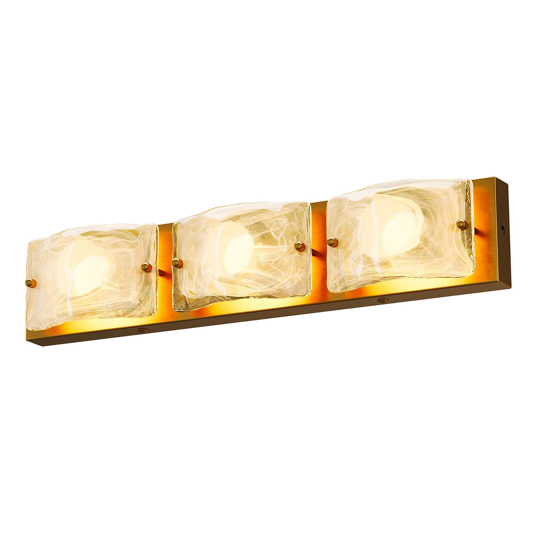Fnova 22" LED Gold Vanity Lights, Modern 3CCT Dimmable Bathroom Light Fixtures (ETL Listed, Bulbs Included)