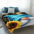 thumbnail image 4 of Blue Gnomes Blanket Soft Cozy Warm Throw Blanket for Couch, Plush Fuzzy Flannel Fleece Blankets for Sofa, Farmhouse Sunflower Pastoral Floral Bed Blankets Lightweight Gifts for Women, 50"x60", 4 of 9
