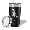 thumbnail image 2 of Mooselookmeguntic Lake Map Tumbler Travel Mug Insulated Laser Engraved Coffee Cup Maine 20 oz Black, 2 of 5