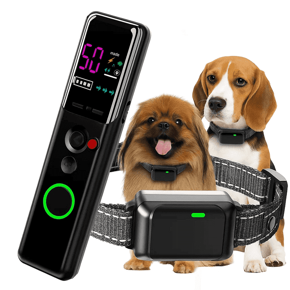 Dog Training Collar with Remote, Dog Shock Collar With Remote Control, E-Collar For Dogs Training with 4 Training Modes, Rechargeable IP67 Waterproof for All Breeds Sizes