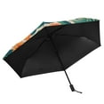 thumbnail image 5 of Compact Sun Umbrella Windproof Travel Umbrellas for Rain Strong Portable UV Protection Cactus and Desert Flower, 5 of 8