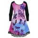 thumbnail image 2 of Más el tamaño del tinte del lazo de la mariposa Imprimir panel de encaje de Keyhole camiseta Rosegal Mangas largas de talla grande, 2 of 5