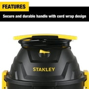 Stanley 10 Gallon 6HP Portable Poly Wet/Dry Vacuum SL18701P-10A
