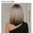 thumbnail image 6 of Short Bob Wigs for Women Heat Resistant Synthetic  Wig 150 Density Natural Middle Part Straight Wig for Cosplay Party, 6 of 12