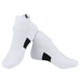 thumbnail image 1 of Sport Running Sock, Absorb Moisture Shock Absorption Socks  For Reducing Ankle Pressure For Exercise White+Black, 1 of 8