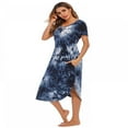 thumbnail image 3 of CNKOO Robe de Maison Longue Ou Chemise de Nuit pour Femmes Grande Taille avec Poche P-TTG, 3 of 8