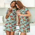thumbnail image 4 of Lsque Dachshund Christmas Play Pattern Nightgowns for Women Sleep Shirts Short Sleeve Nightshirt Pullover Nightdress Soft Sleepwear Relaxed Fit Nightdress, 4 of 6