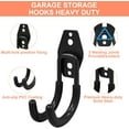 thumbnail image 7 of stusgo 32 Pack Garage Hooks Heavy Duty, Utility Steel Garage Storage Hooks, Wall Mount Tool Organizer with Anti-Slip Coating for Garden Tools, Ladders, Bulky Items and More Equipment (Black), 7 of 7