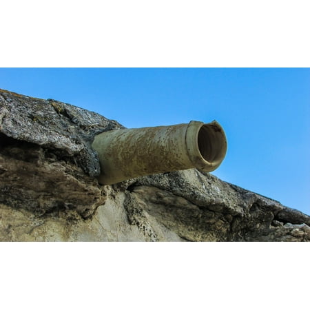 - Canvas Print Aged Gutter Pottery Drainpipe Roof Old Stretched Canvas 10 x 14