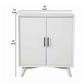 thumbnail image 5 of Transitional Style 2 Door Wooden Bar Cabinet with Splayed Legs, White - Saltoro Sherpi, 5 of 6