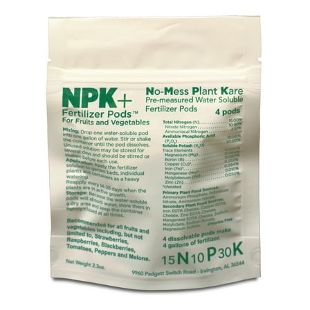 Plant With Purpose NPK  Fertilizer Pods for Fruits and Vegetables 2.3 oz. (4-Pack)