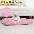 thumbnail image 4 of Ljxge Foam Plush Square Pet Bed With Non-Slip Bottom Machine Washable For Deep Sleep Comfort Anxiety Relief Joint Support For Medium Large Dogs And Cats Pink Size M, 4 of 5